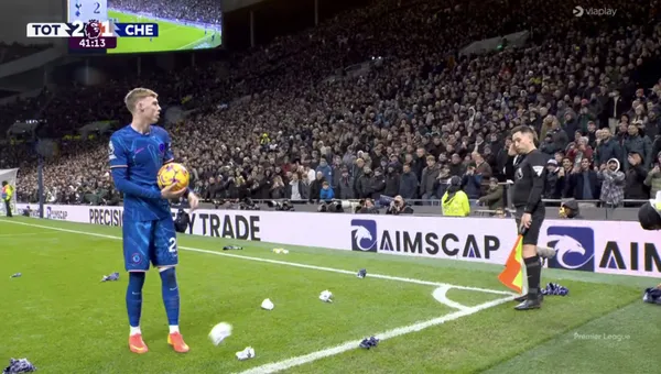 Fans threw objects at Chelsea players and these images are making their way around the world