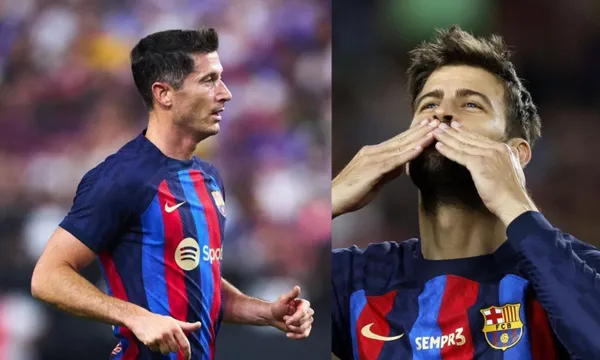 FC Barcelona played Gerard Pique's last match and this was an unselfish action by Lewandowski towards the center-back