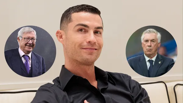 Ferguson, Ronaldo and Ancelotti. Photo: networks of Ferguson, Ronaldo and Ancelotti.