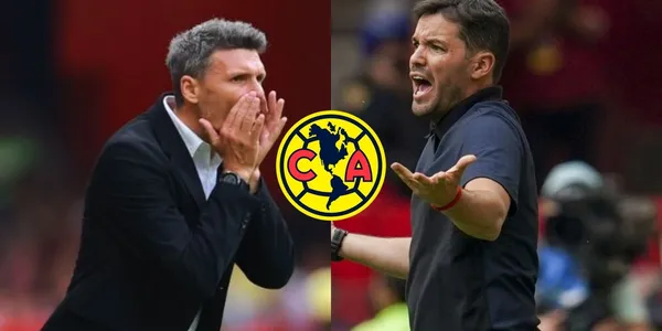 Fernando Ortiz gets into an argument with Larcamon during Club America vs Puebla.