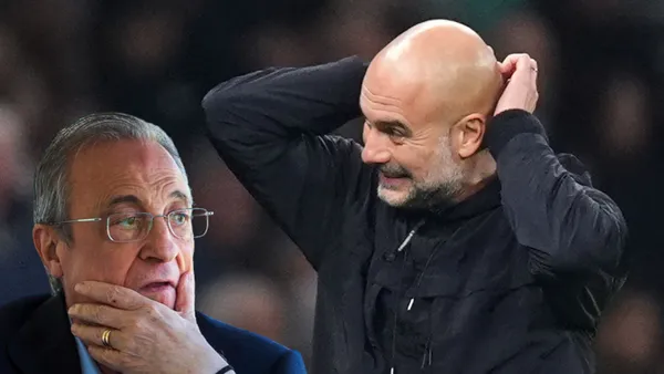 Florentino Pérez y Pep Guardiola Photo: BBC, Marca