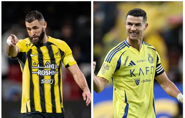 Follow the minute-by-minute match between Karim Benzema and Cristiano Ronaldo in Saudi Arabia.
