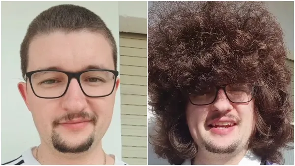 Frank Ilett, Manchester United fan who is near to cut his hair until the fifth victory in a row - Instagram @theunitedstrand