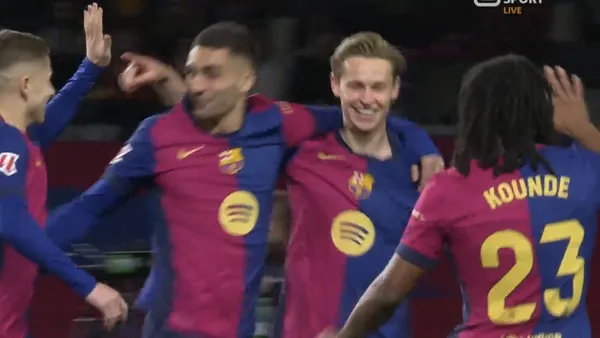 Frenkie De Jong The Barcelona captain had not scored since December 3