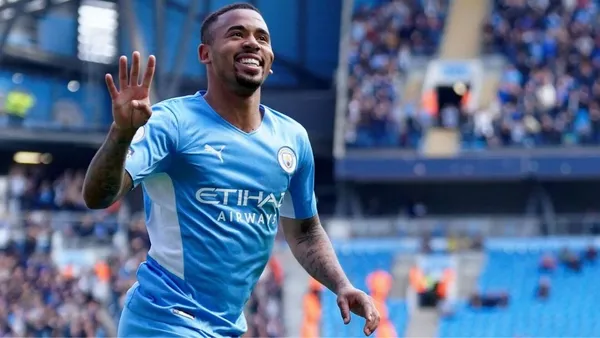 Gabriel Jesus scored a poker, the second of his City career, in the Sky Blue's 5-1 win over Watford just before they host Madrid in the Champions League.