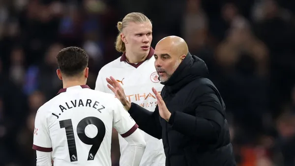 Guardiola and Julian Alvarez
