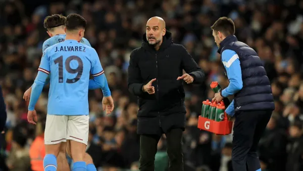 Guardiola and Julian Alvarez