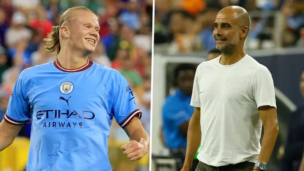 Guardiola made a comparison between Messi and Haaland and his ambition for goal after the Manchester City striker had a great game.