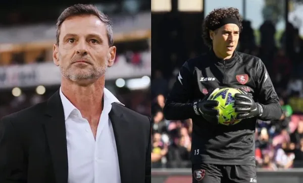 Guillermo Ochoa's reaction to seeing Diego Cocca as the new coach of El Tri