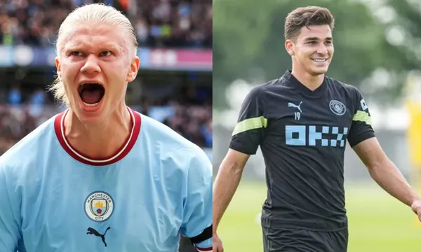 Haaland's reunion with Julian Alvarez in preseason