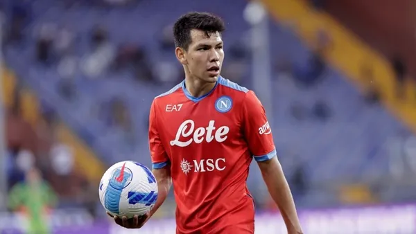 Hirving Lozano was shown the red card in the 83rd minute after a tackle on Nicolás González.