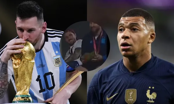 In full celebration, Lionel Messi received a toy from a ninja turtle, and this was his reaction