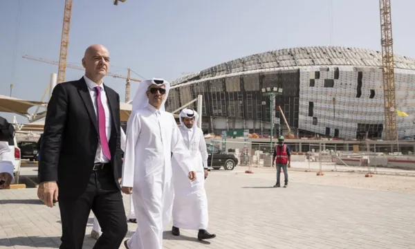 Infantino visited Qatar to see how the works at the Al Bayt Stadium are coming for the FIFA World Cup Qatar 2022.