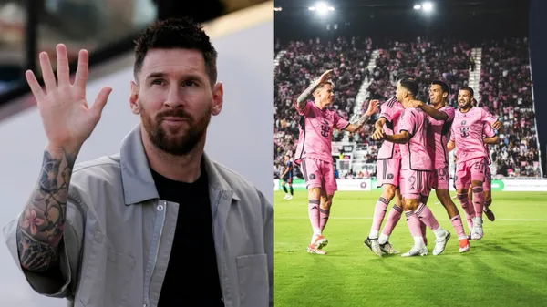 Inter Miami waves to the crowd as Inter Miami drew 1-1 with NYCFC in the MLS.