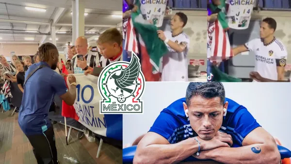 Javier Hernandez tried to excuse himself for not throwing Mexico's flag, Frenchman teaches Chicharito a lesson.