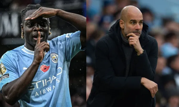 Jeremy Doku is having a great game with Manchester City