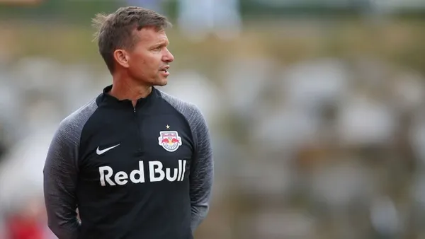 Jesse Marsch with the Salzburg sport sweater.