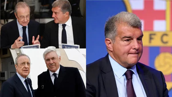 Joan Laporta criticizes Real Madrid once again after asked about Real Madrid TV comments.