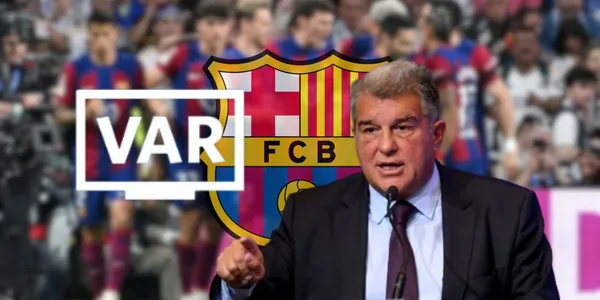 Joan Laporta, president of FC Barcelona, during a press conference in 2024.