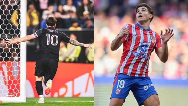 Julian Alvarez and Lionel Messi