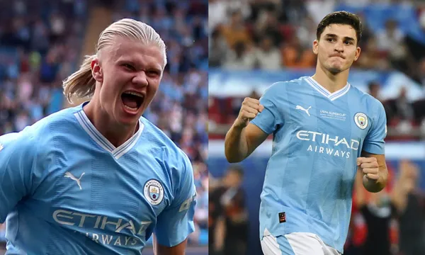 Julian Alvarez assisted Haaland, who scored a double in the game