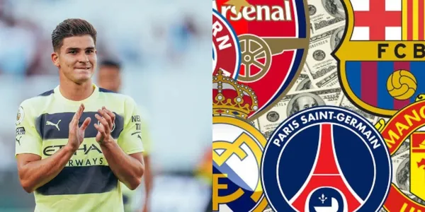 Julián Álvarez has had few opportunities with Manchester City in his first season