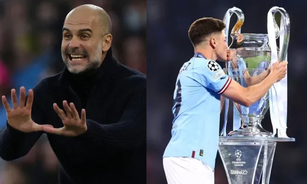 Julian Alvarez receives unexpected news in the midst of Manchester City celebrations