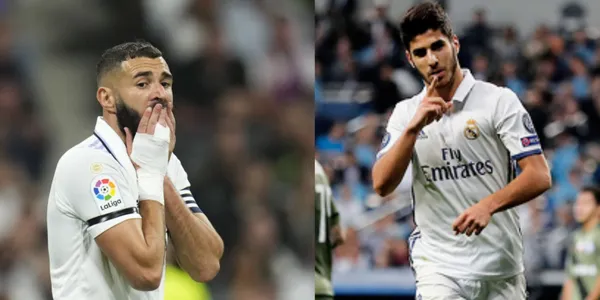 Karim Benzema was maybe the happiest person because of Asensio's great goal.