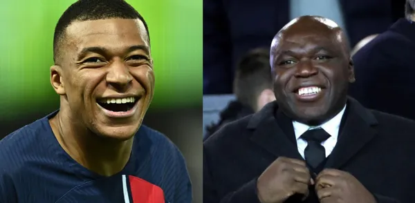 Kylian Mbappé reacted to his father's goal.