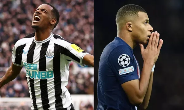 Kylian Mbappe's reaction to Newcastle's goal