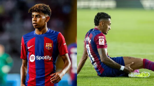 Lamine Yamal is preferred in the right wing position over Raphinha.