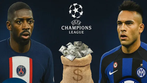 Lautaro Martínez vs. Dembelé. PHOTO: Grok X