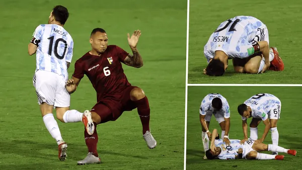 Leo Messi suffered a strong tackle by a Venezuelan defender, who now has no place in his current club.