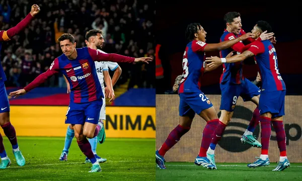 Lewandowski scores for Barcelona