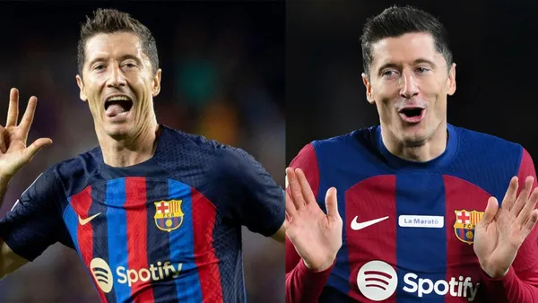 Lewandowski with a worldie! Barcelona wins it 1-0 at half time vs Celta Vigo