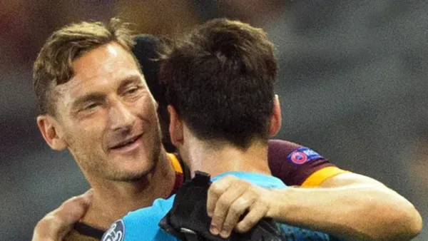 Lionel Messi and Francesco Totti