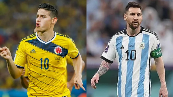 Lionel Messi and James Rodríguez. Fhoto: FIFpro