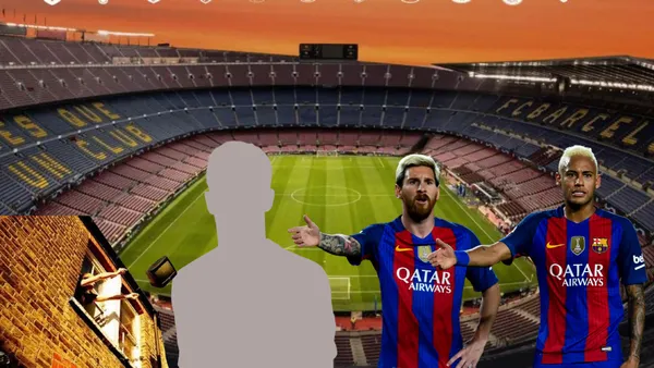 Lionel Messi and Neymar asking for a foul at FC Barcelona.