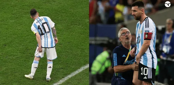 Lionel Messi could not finish the game against Brazil.