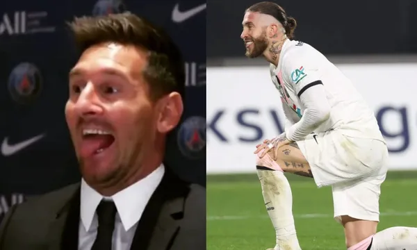 Lionel Messi couldn´t stand Sergio Ramos in PSG's last game.