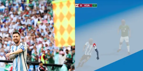 Lionel Messi reacted in a peculiar way, when the two goals they scores were disallowed.