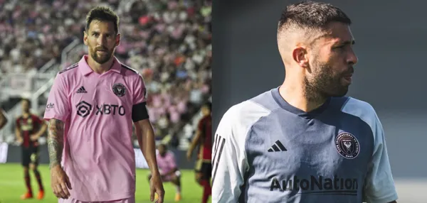 Lionel Messi reacted to Jordi Alba's first training session.