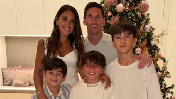 Lionel Messi with his family celebrating New Year's Eve - Instagram @leomessi