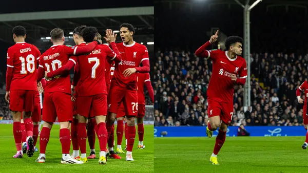 Liverpool are 45 minutes away from making the EFL Cup final after Luis Diaz's opener.