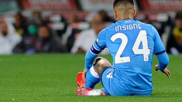 Lorenzo Insigne subbed off early with Napoli due to injury.