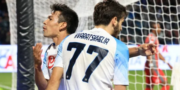 Lozano scored in Napoli's game, however, this player didn´t celebrate