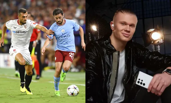 Manchester City face Sevilla, but Norwegian surprised with his outfit from the stands