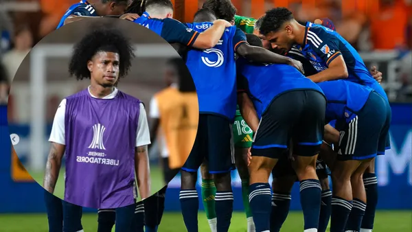 Marco Angulo and Cincinnati FC players. Photo: networks