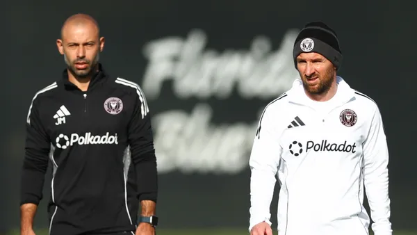 Mascherano and Lionel Messi