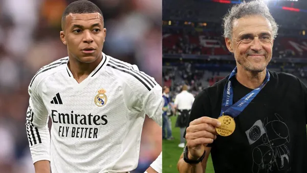 Mbappe and Luis Enrique. PHOTO: GOAL